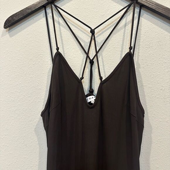 FRAME Delicate Knot Crepe Midi Dress Small - Picture 4 of 11